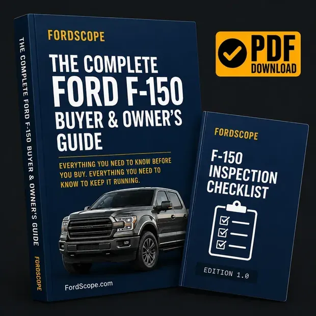 58-page PDF Guide plus the F-150 Inspection Checklist, interactive or printable